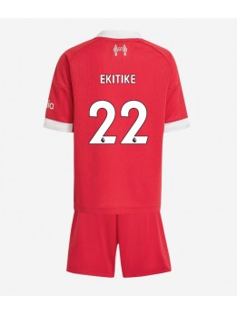 Liverpool Hugo Ekitike #22 Replika Hemmakläder Barn 2025-26 Kortärmad (+ byxor)